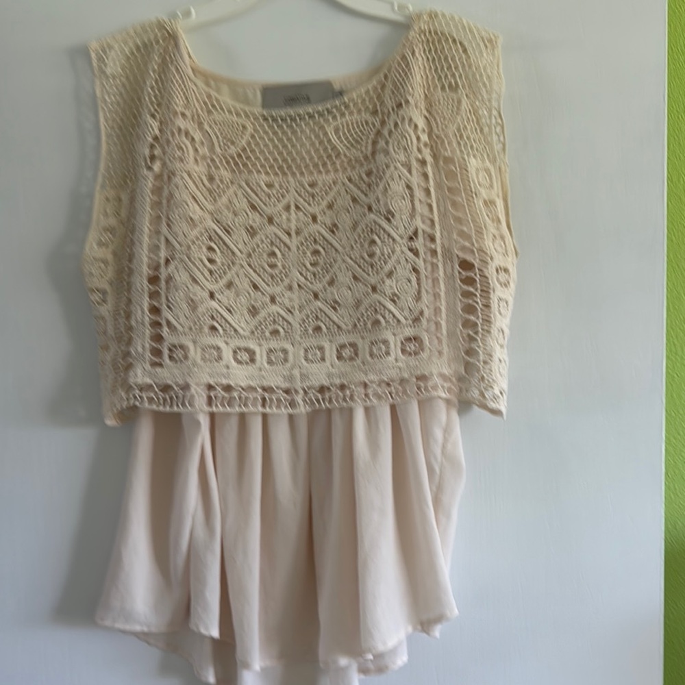 Elegant Cream Lace Top